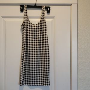 Black and white mini dress